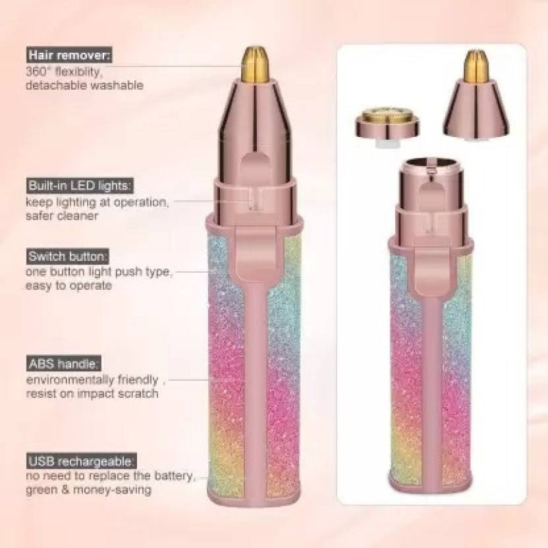 2 In 1 Hair Remover Chargeable , Multi Attractive Color With Usb Charging Your Desire