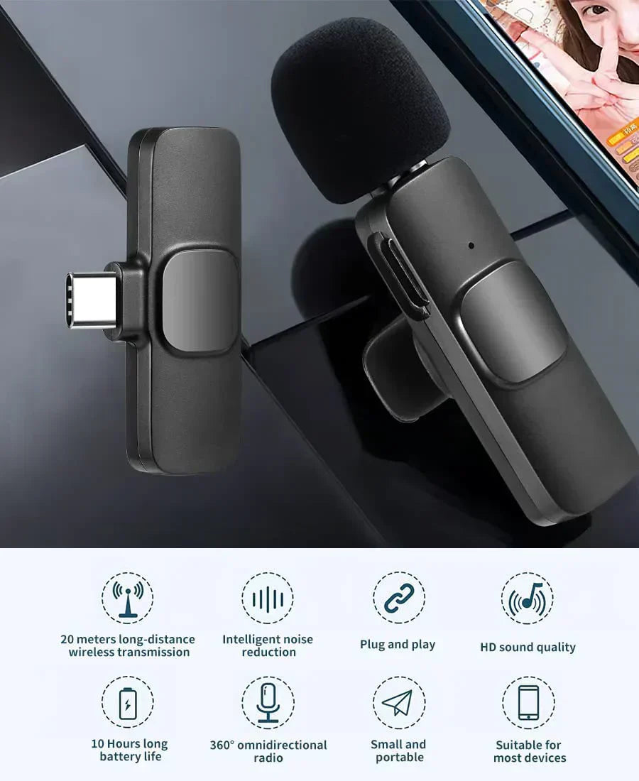 K8 Type-C Wireless Microphone Your Desire