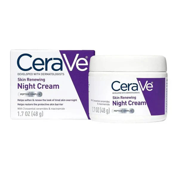 Cerave 4-in-1 Skincare Bundle: Night Cream, Sunblock, Cleanser & Serum For Radiant Skin Your Desire