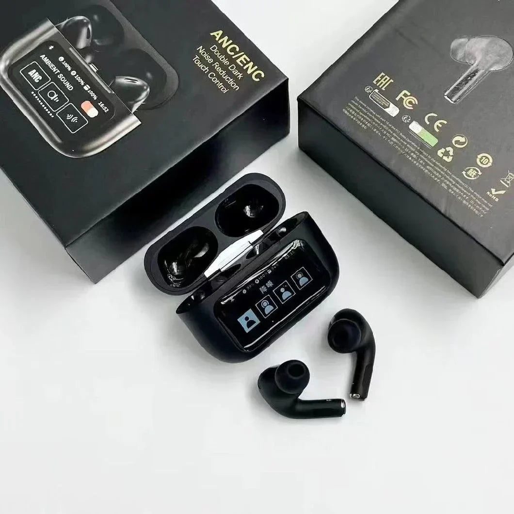 A9 Pro Earbuds Anc/enc Dauble Dark Tuch Screen Display Noise Reduction Wireless Earbuds Your Desire