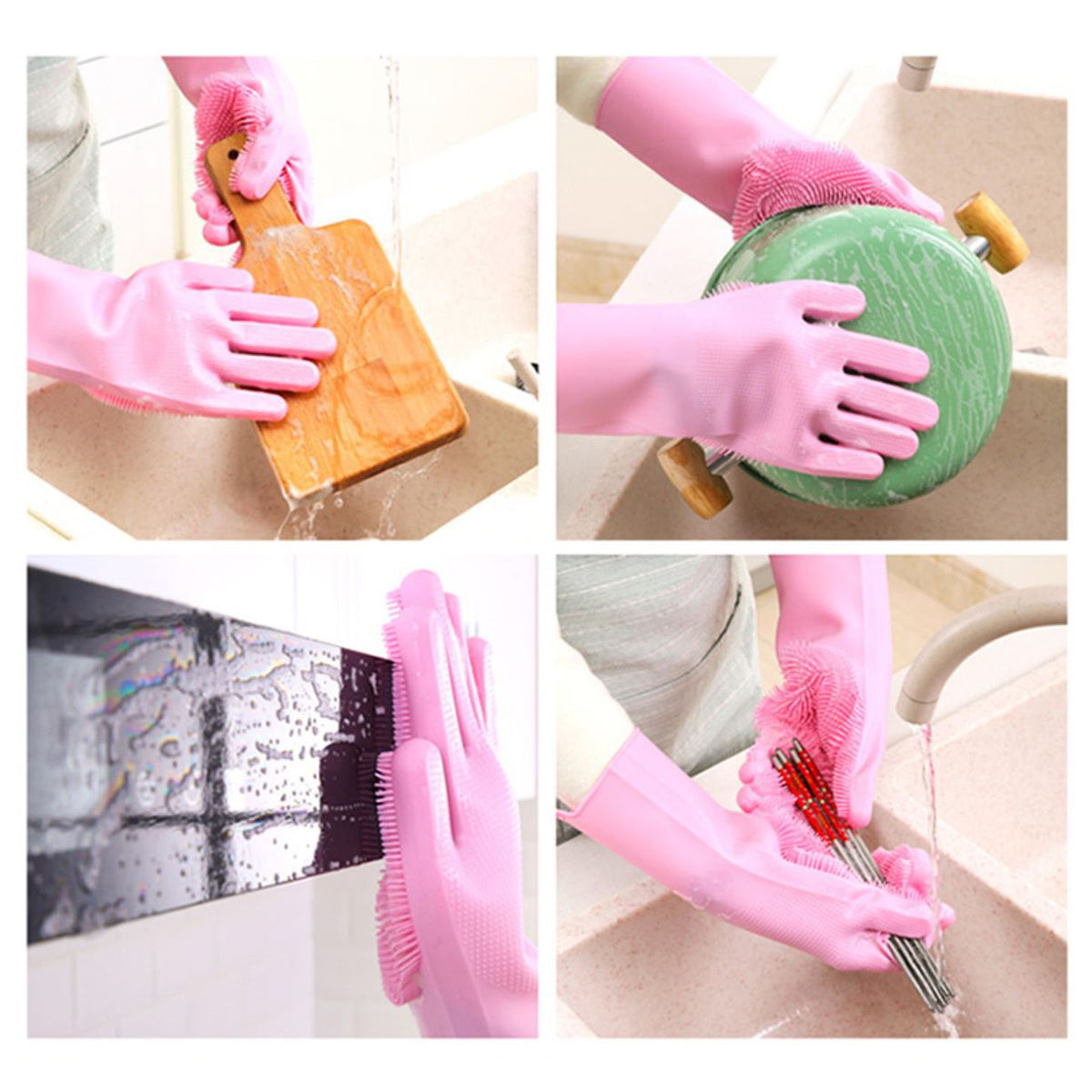 2pcs – Silicone Washing Gloves Your Desire