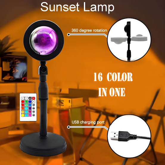 Sunset Lamp Multi Color With Remote Your Desire