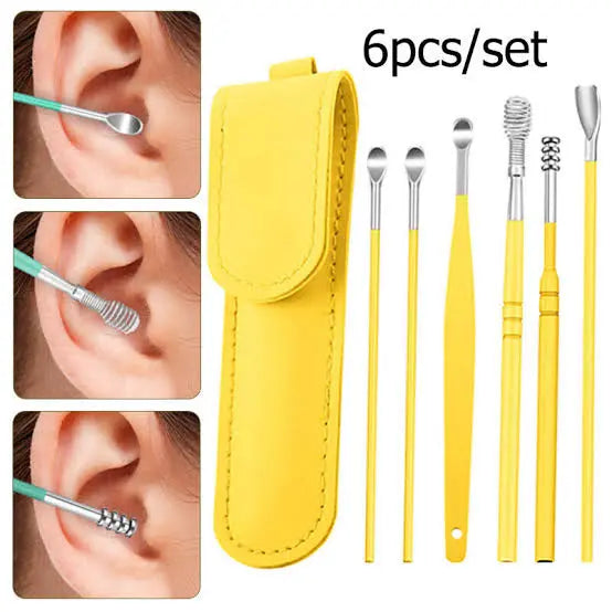 Ear Wax Cleaning Kit, 6 Pcs Ear Pick Tools Your Desire