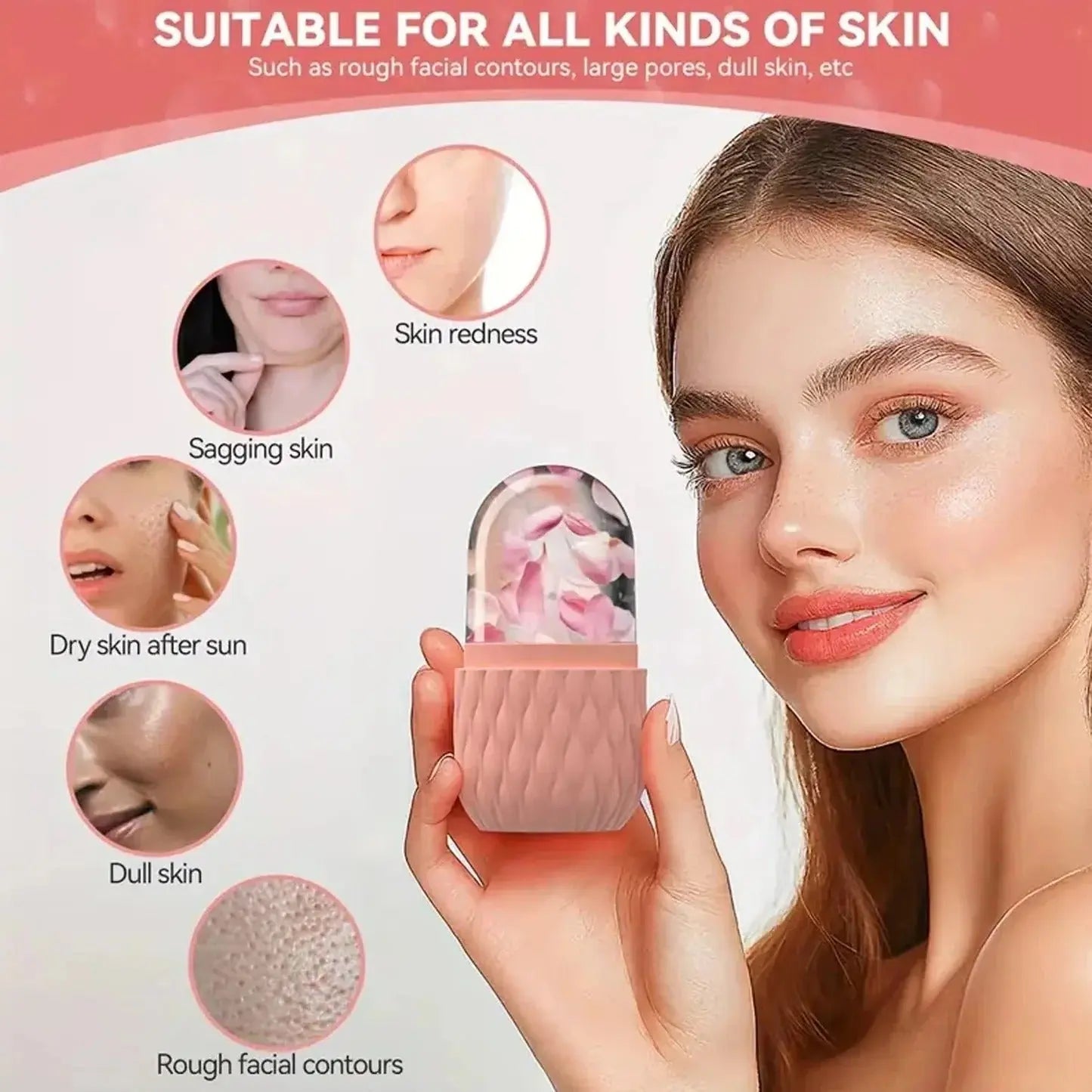 Silicone Ice Cube Facial Roller & Cleansing Scrub My Store