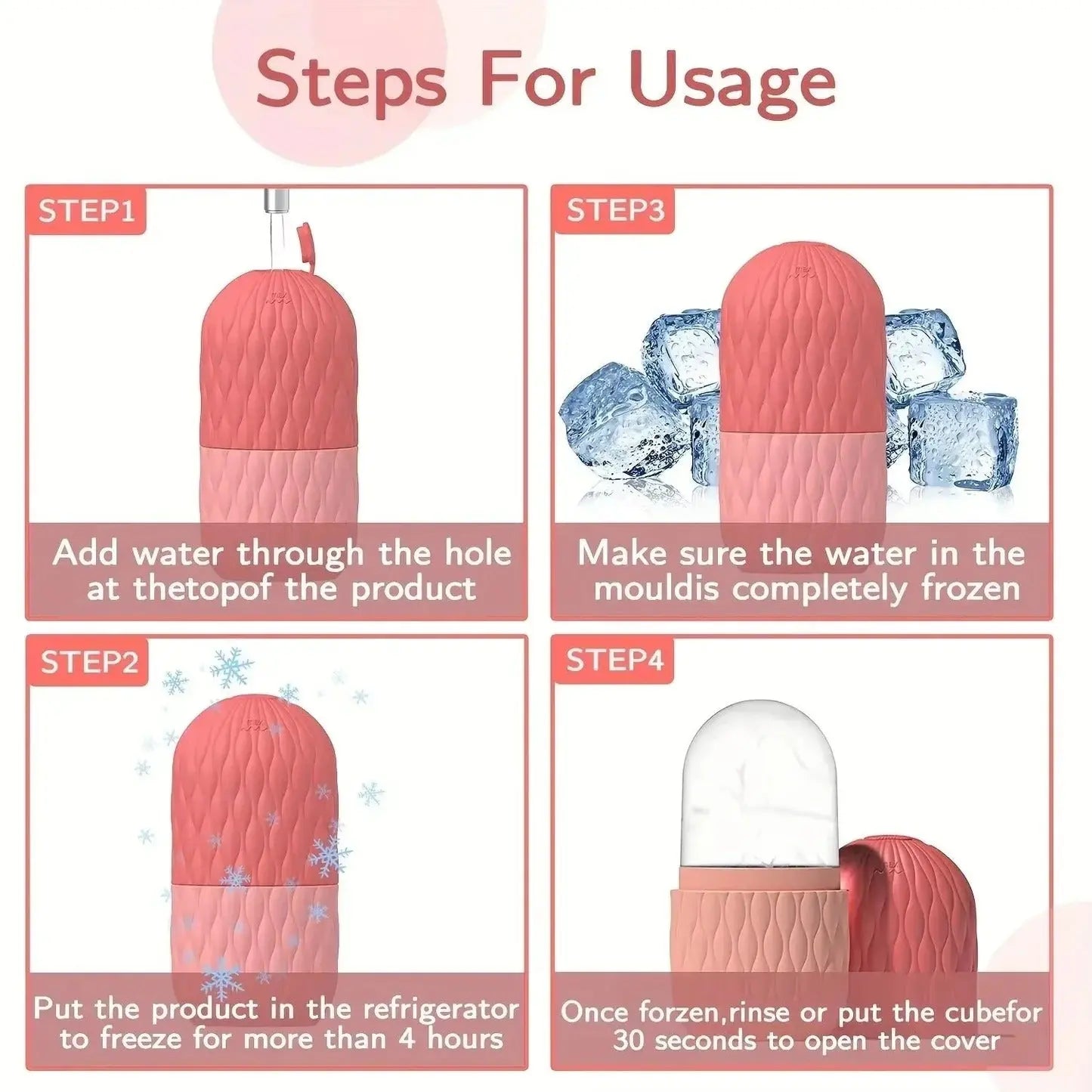 Silicone Ice Cube Facial Roller & Cleansing Scrub My Store