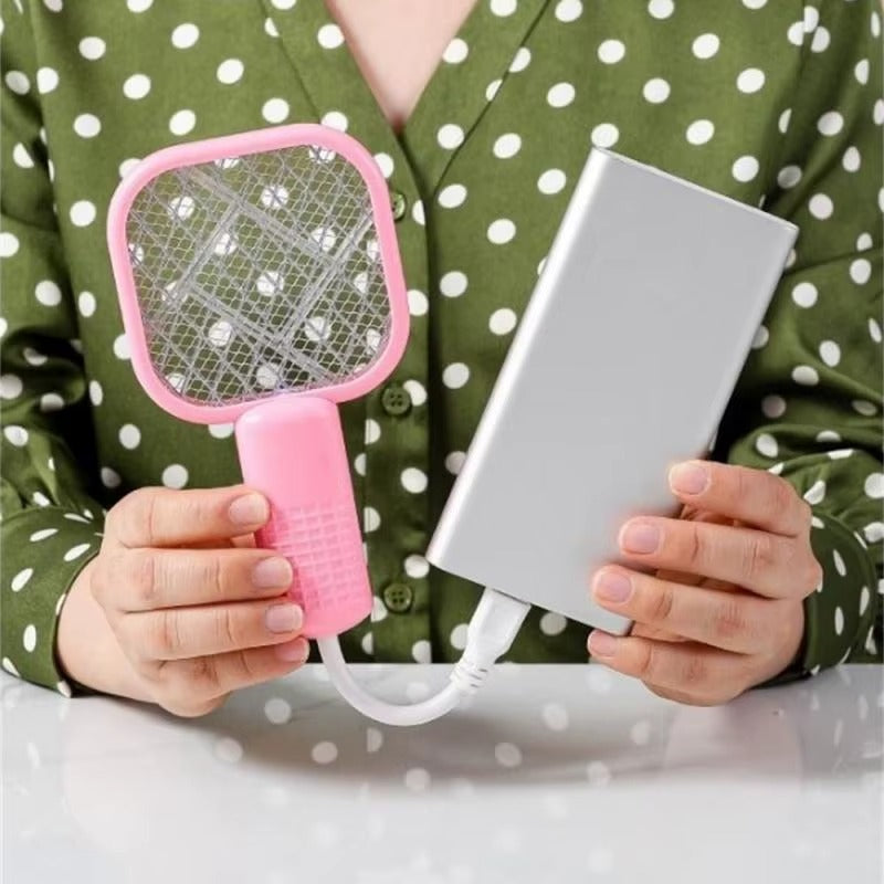 Mini USB Rechargeable Mosquito Racket with UV Light – Portable Electric Bug Zapper & Fly Swatter for Indoor/Outdoor Use, Home, Office, Travel & Camping ShoplyStore