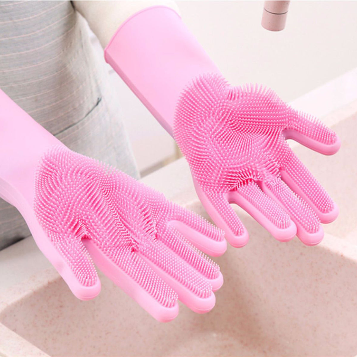 2pcs – Silicone Washing Gloves Your Desire